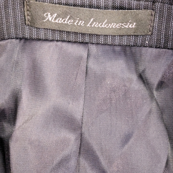 Calvin Klein Mens Blazer Blue Pinstripe Wool 2 Button Suit Jacket Sport Coat 40S - Picture 7 of 13